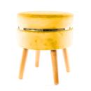 Taburet VELVET VIRTUE, 35x35x40,5 cm, galben