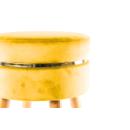 Taburet VELVET VIRTUE, 35x35x40,5 cm, galben